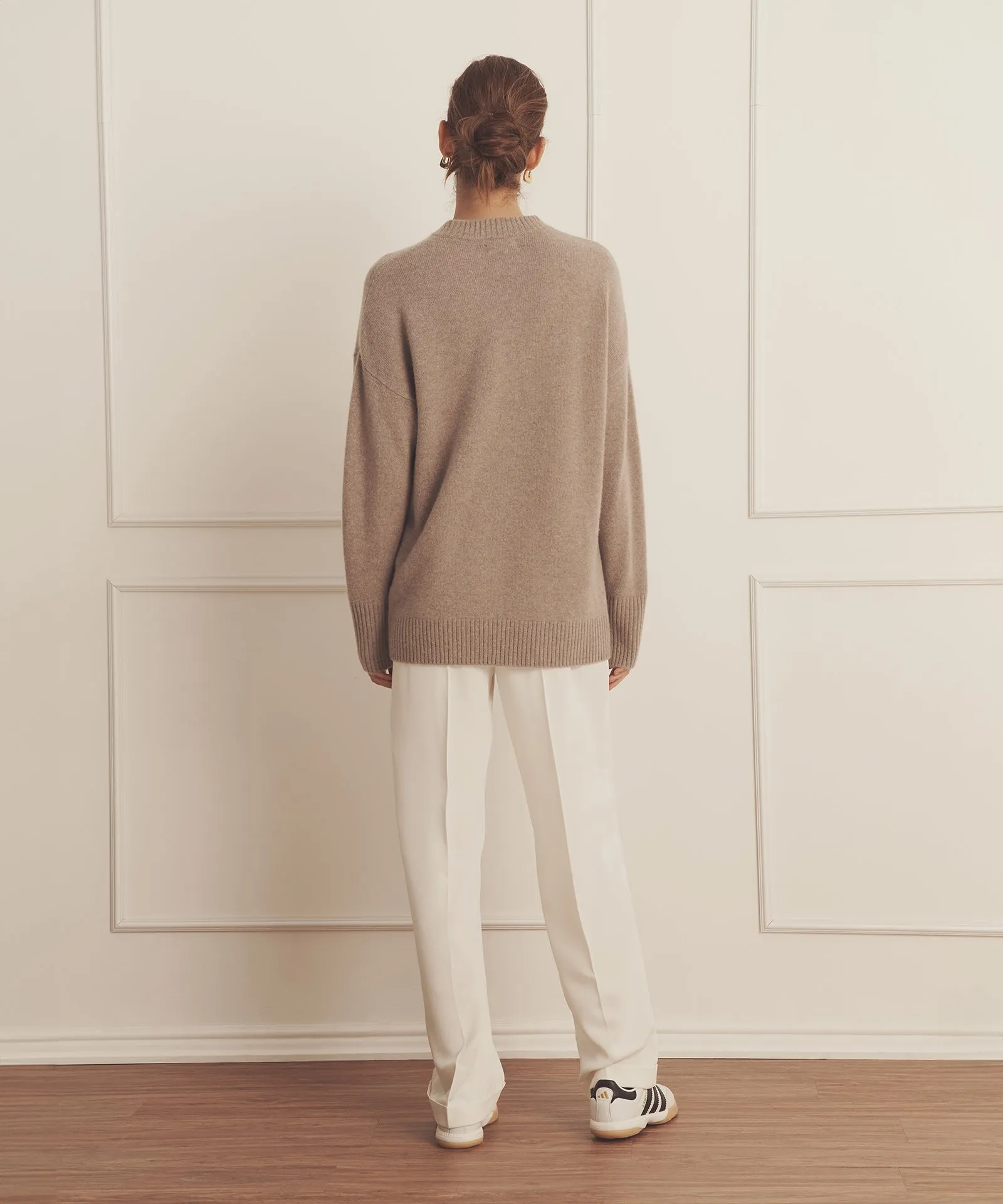 Luxe Cashmere Oversized Crewneck Sweater