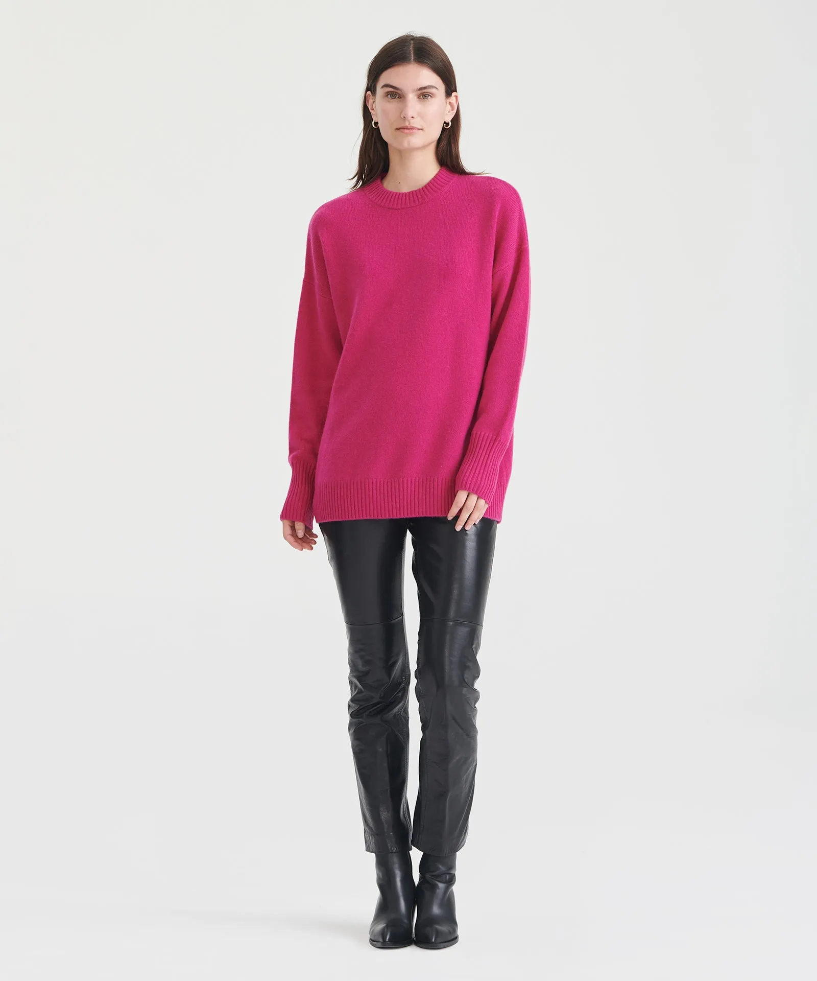 Luxe Cashmere Oversized Crewneck Sweater