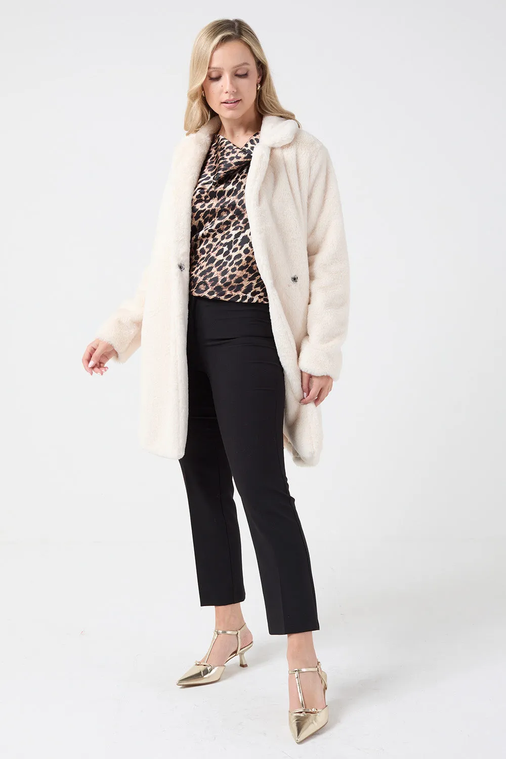 Marc Angelo Fur Jacket MA55506 CREAM