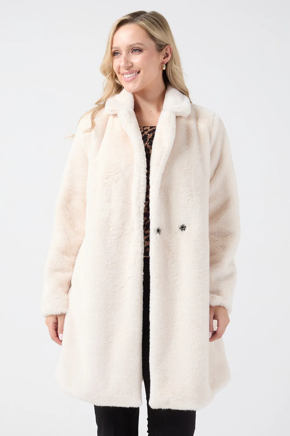 Marc Angelo Fur Jacket MA55506 CREAM