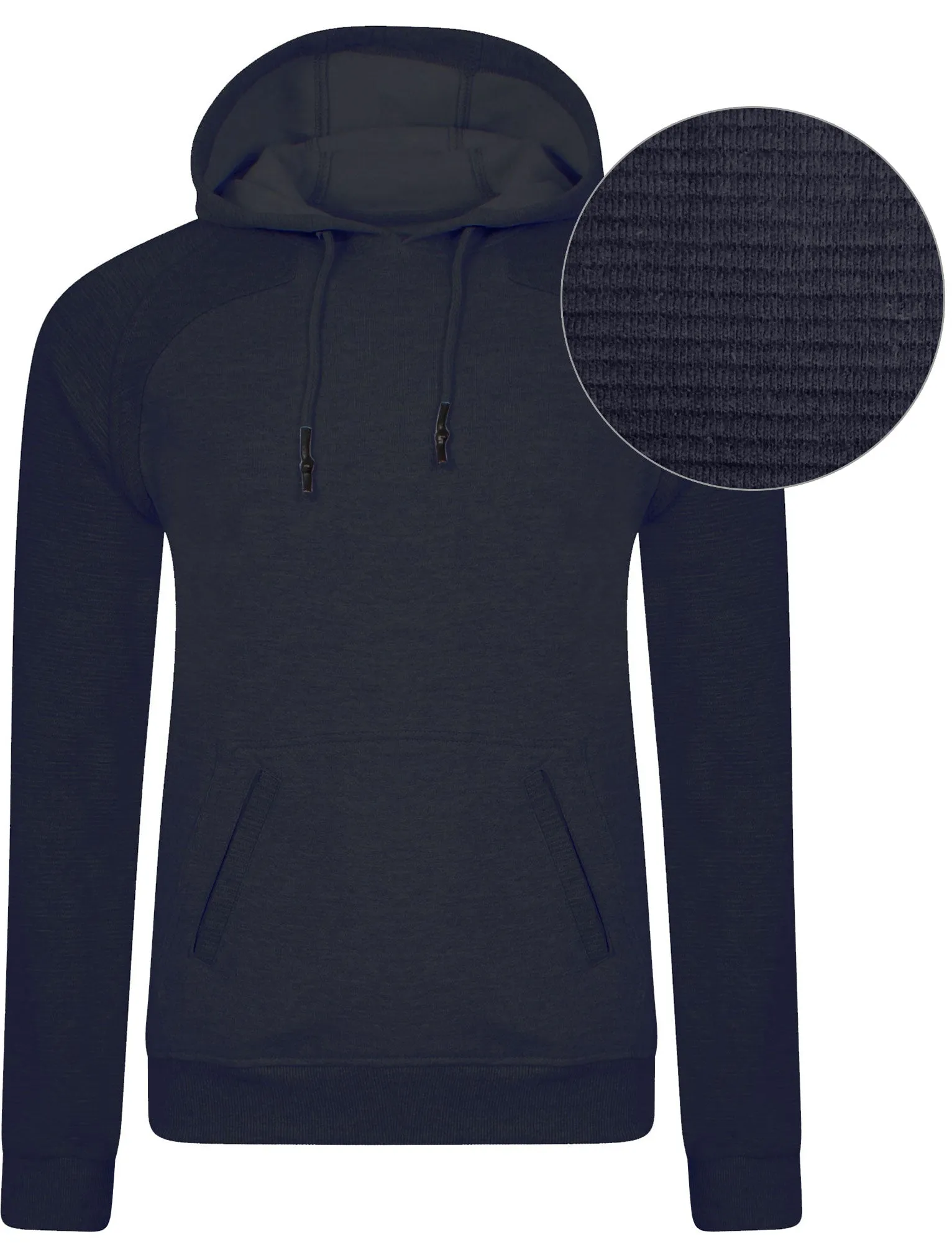 Mens Joel Qutory Pull Over Hoodie in Navy