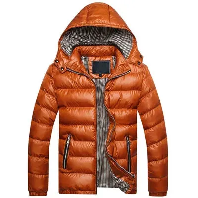 Men’s Winter Padded Parka – Fashionable Thick Thermal Cotton Jacket, Casual Hooded Windbreaker Coat