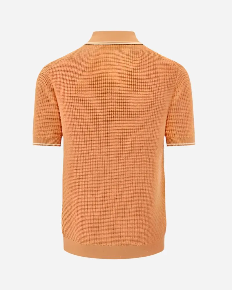 Merc EDMUND Knit Polo Tan