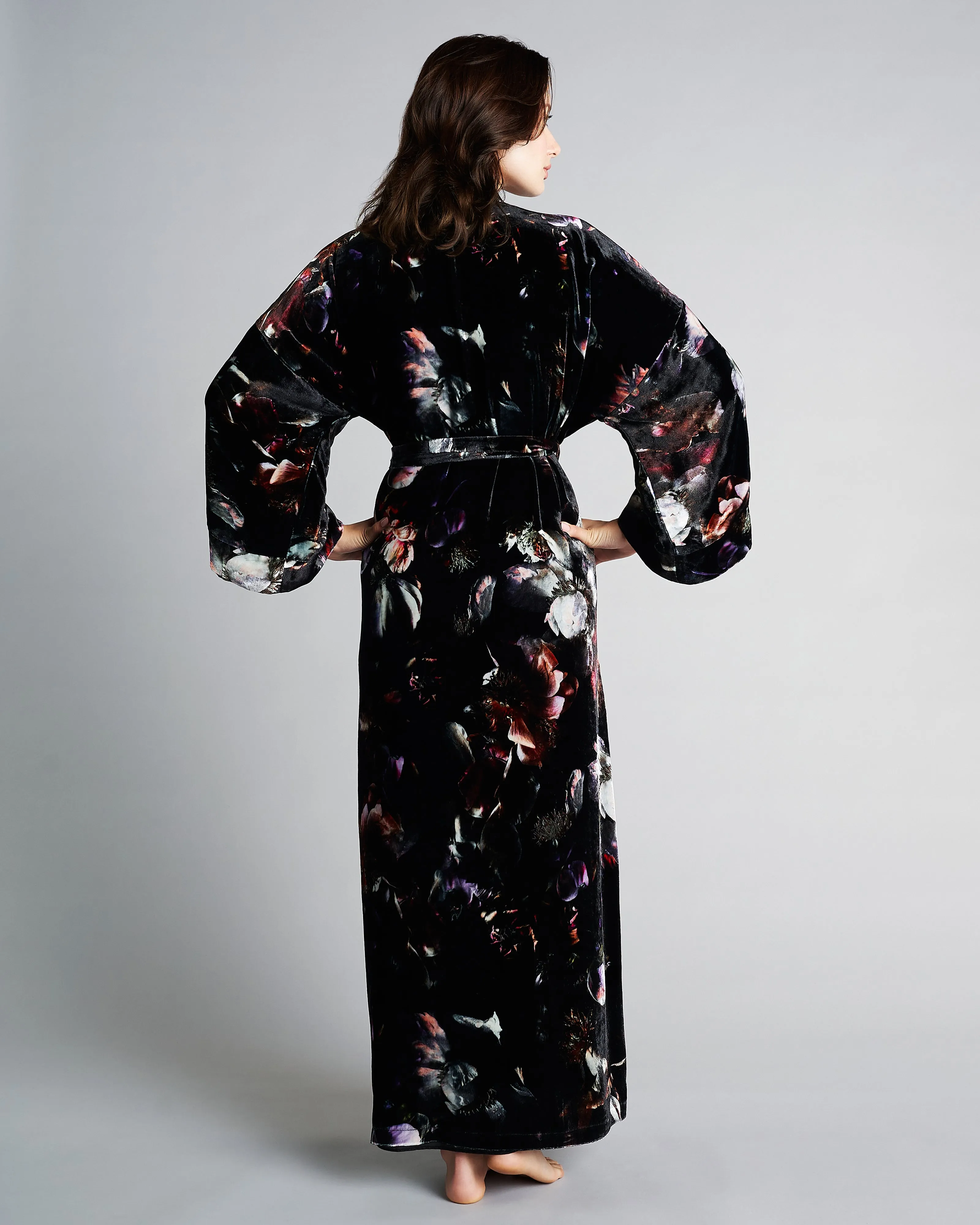 Moonlight Silk-Lined Velvet Robe