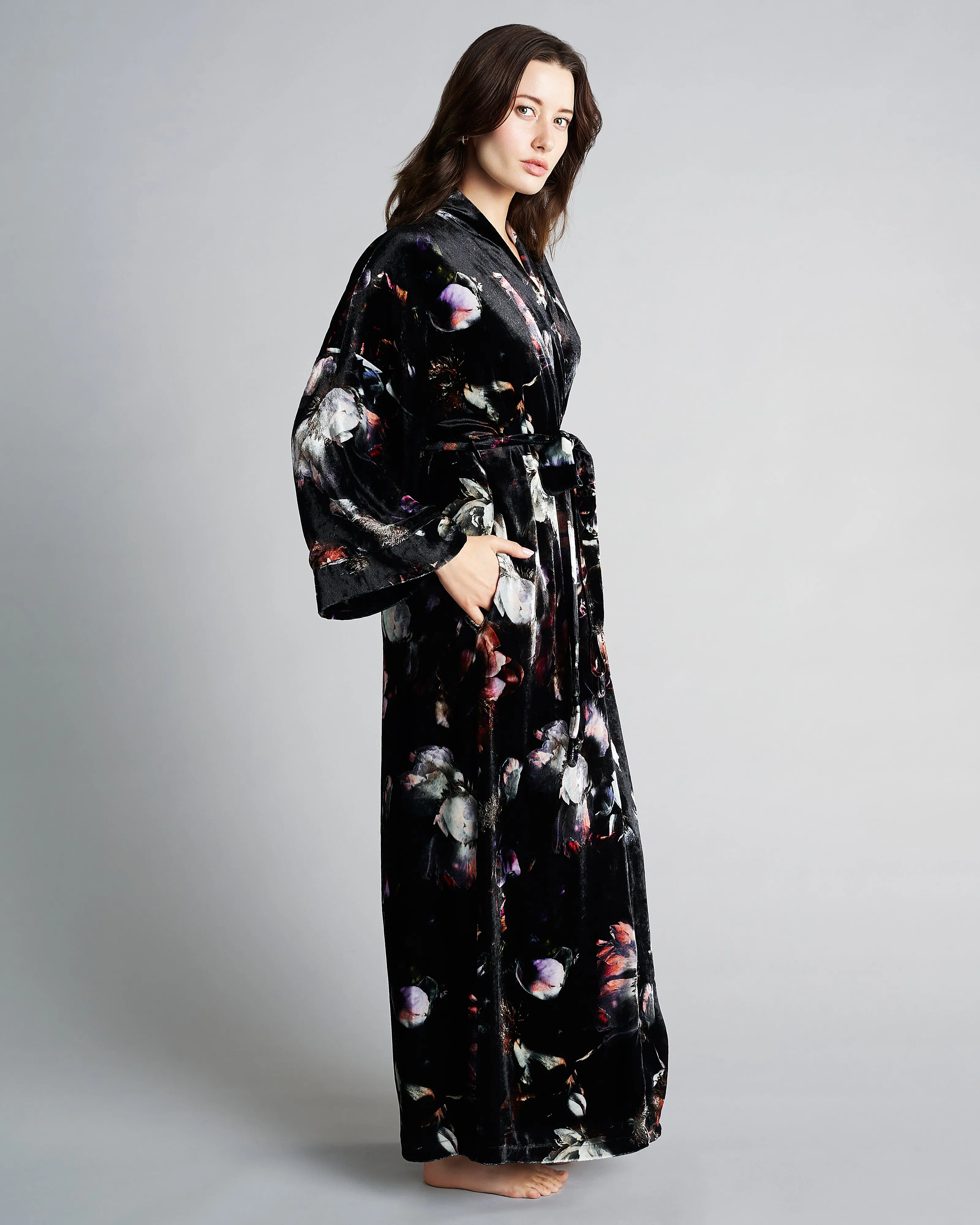 Moonlight Silk-Lined Velvet Robe