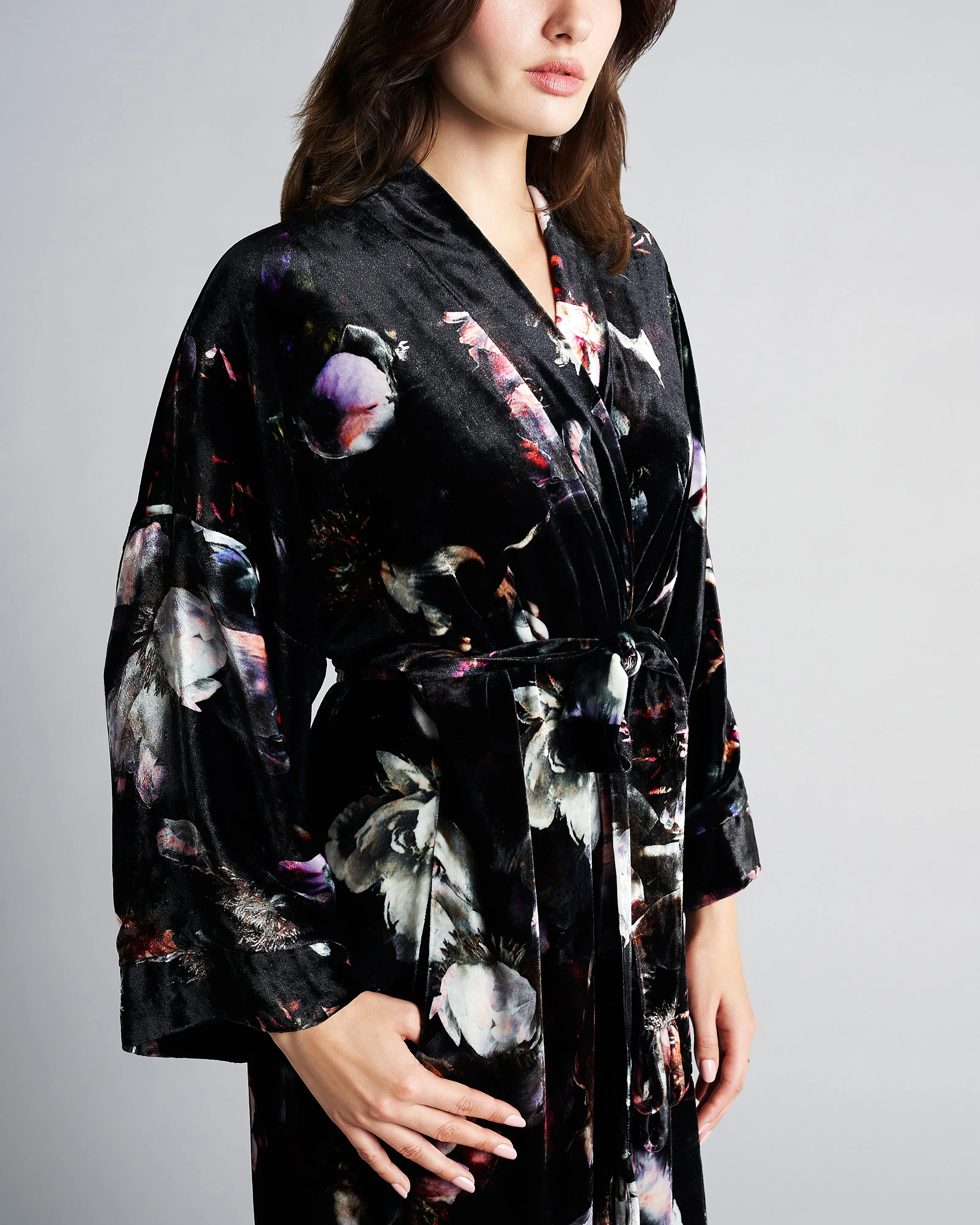 Moonlight Silk-Lined Velvet Robe