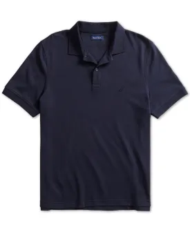 Nautica Men's Solid Soft Cotton Interlock Polo Blue Size X-Small