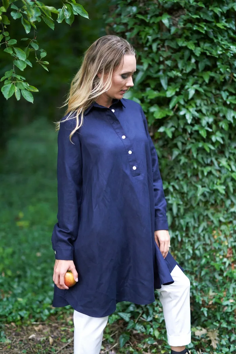 Oversized Linen Tunic