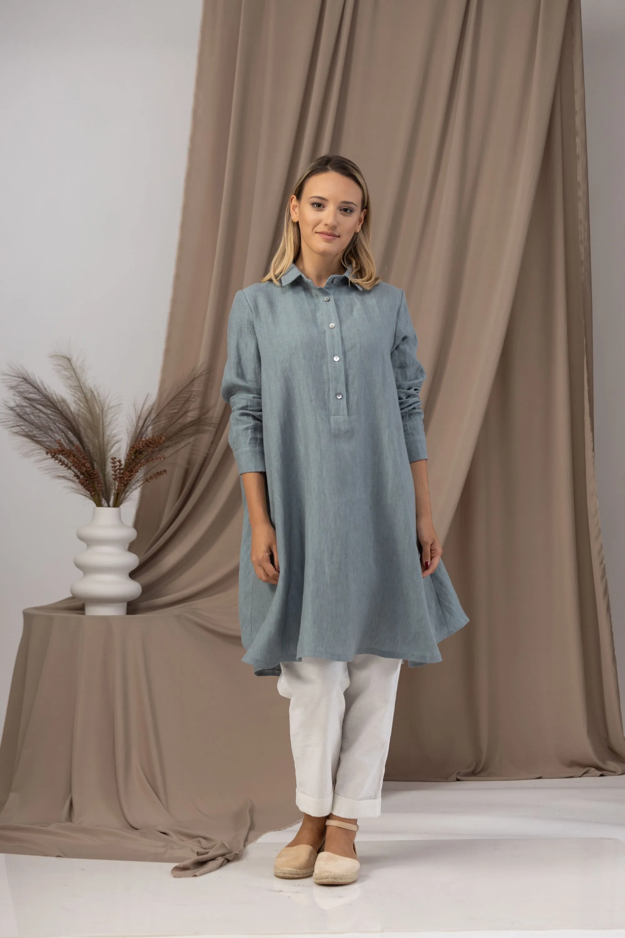 Oversized Linen Tunic