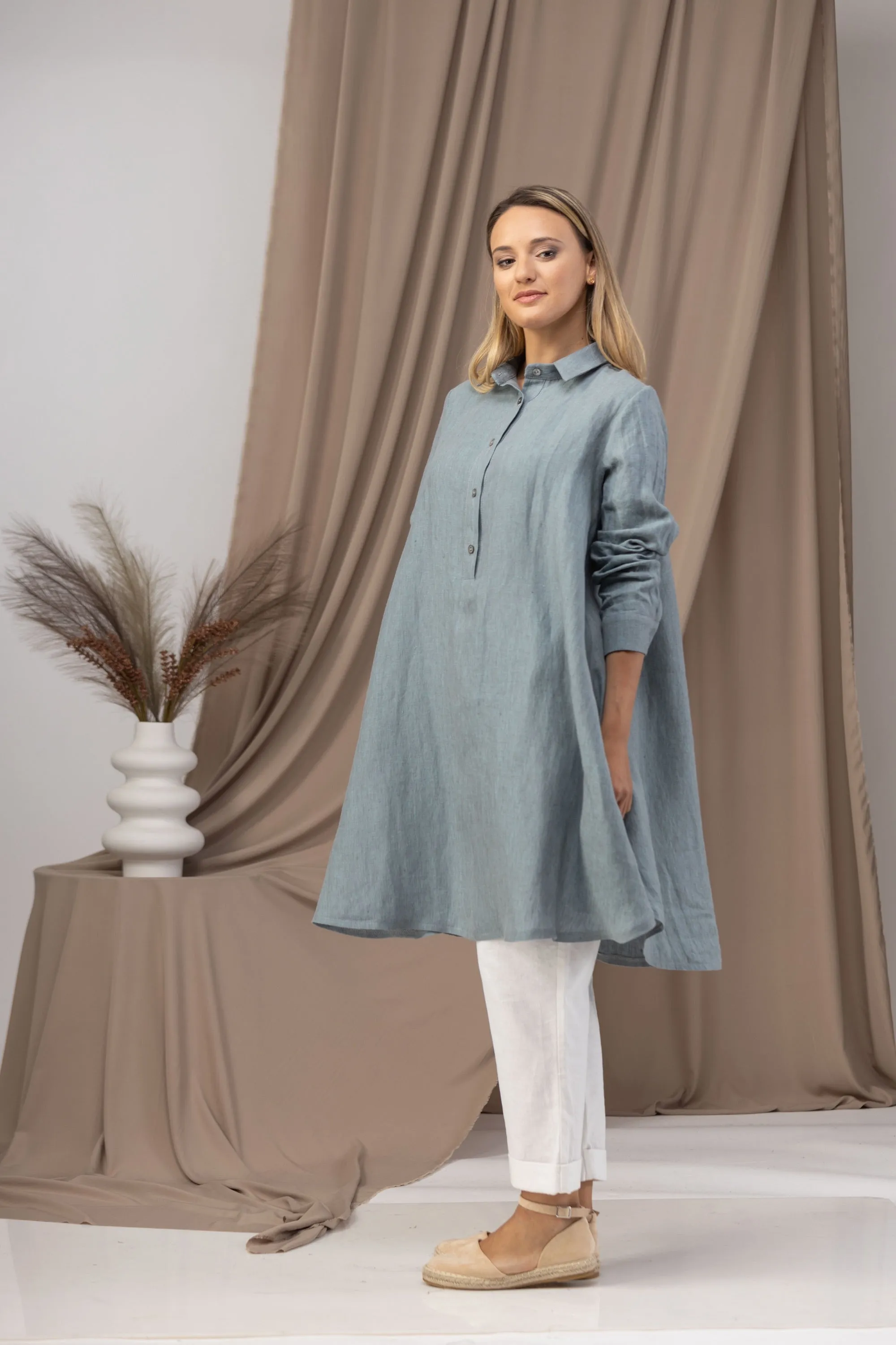 Oversized Linen Tunic