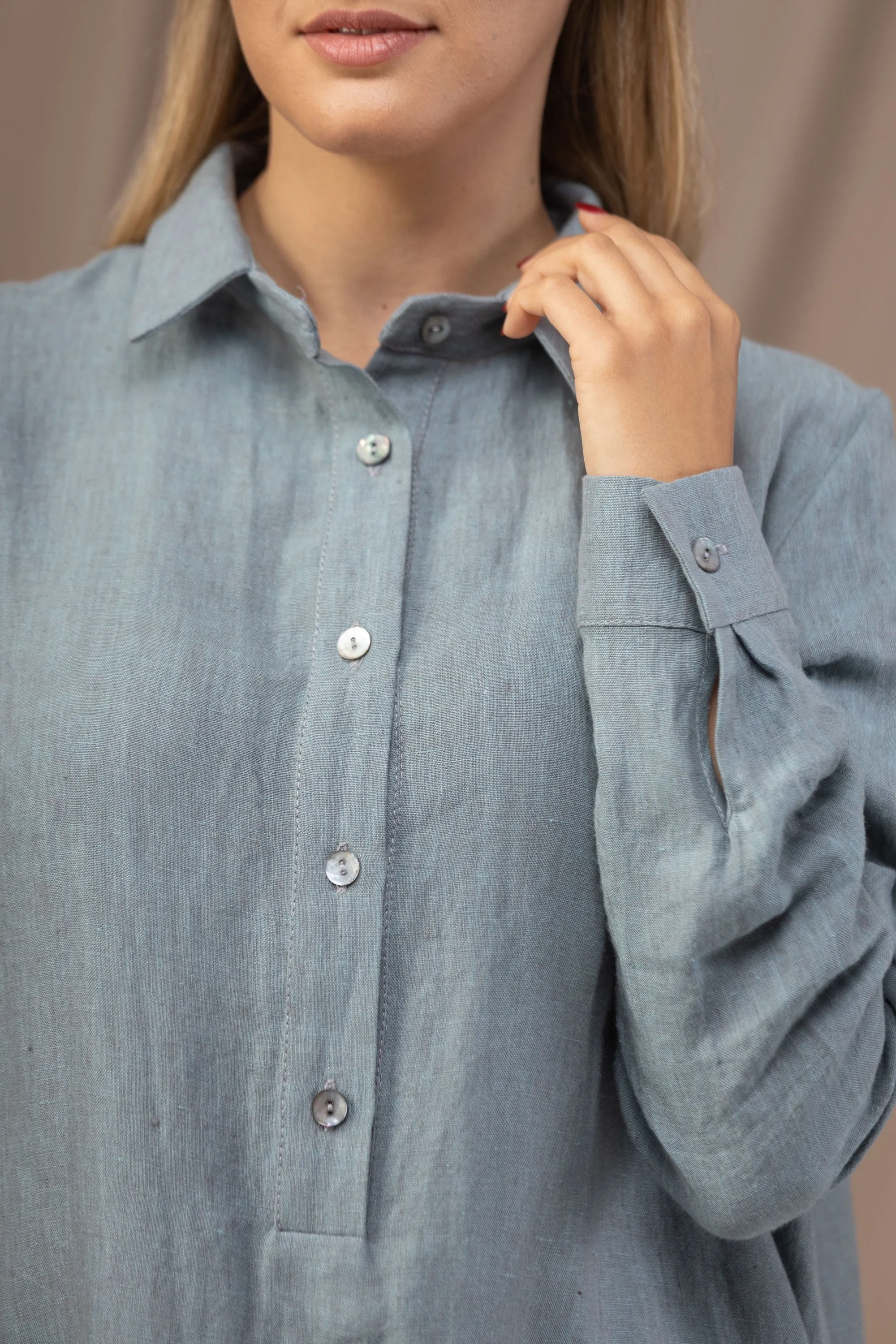 Oversized Linen Tunic