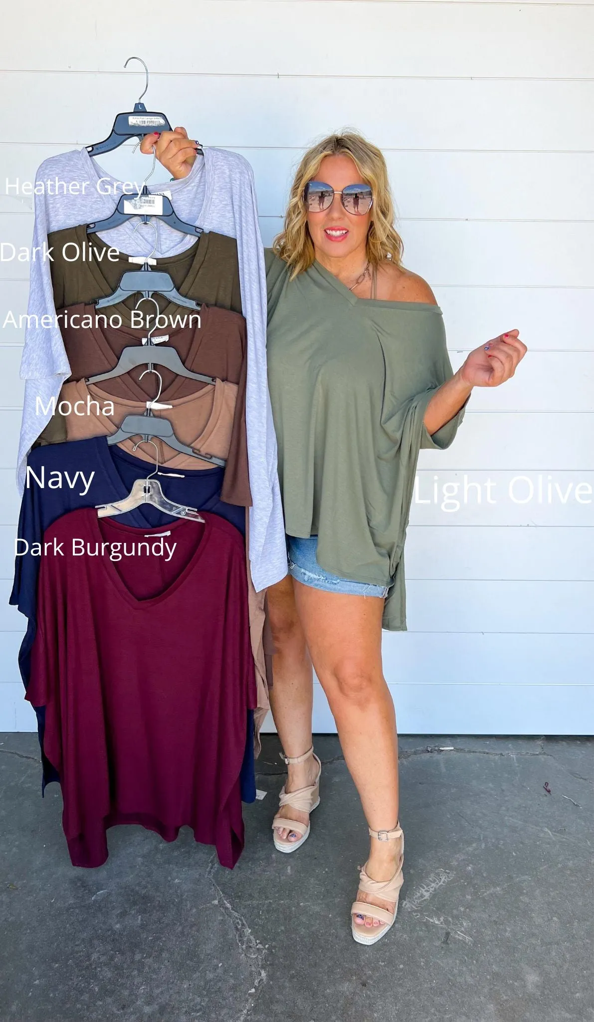 Oversized V-Neck Tunic Top - Final Sale*