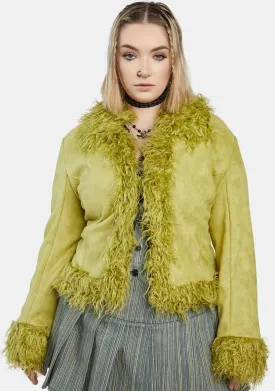 Plus Clover Real Intentions Vegan Suede Jacket