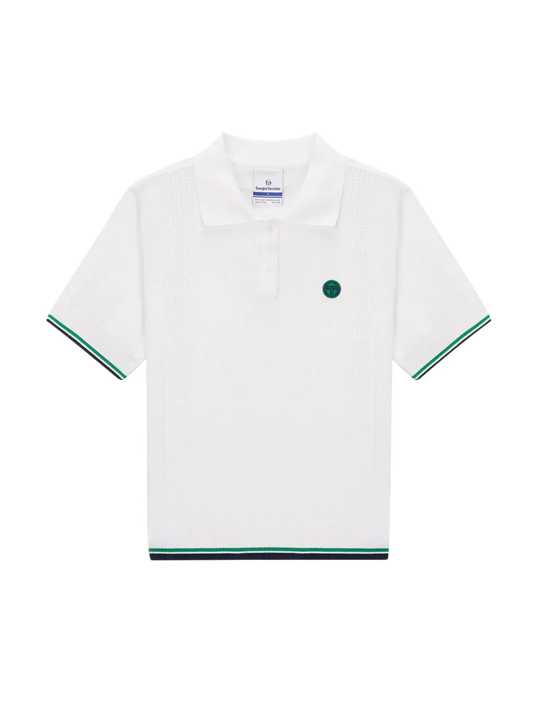 Preppy Knit Polo- Off White