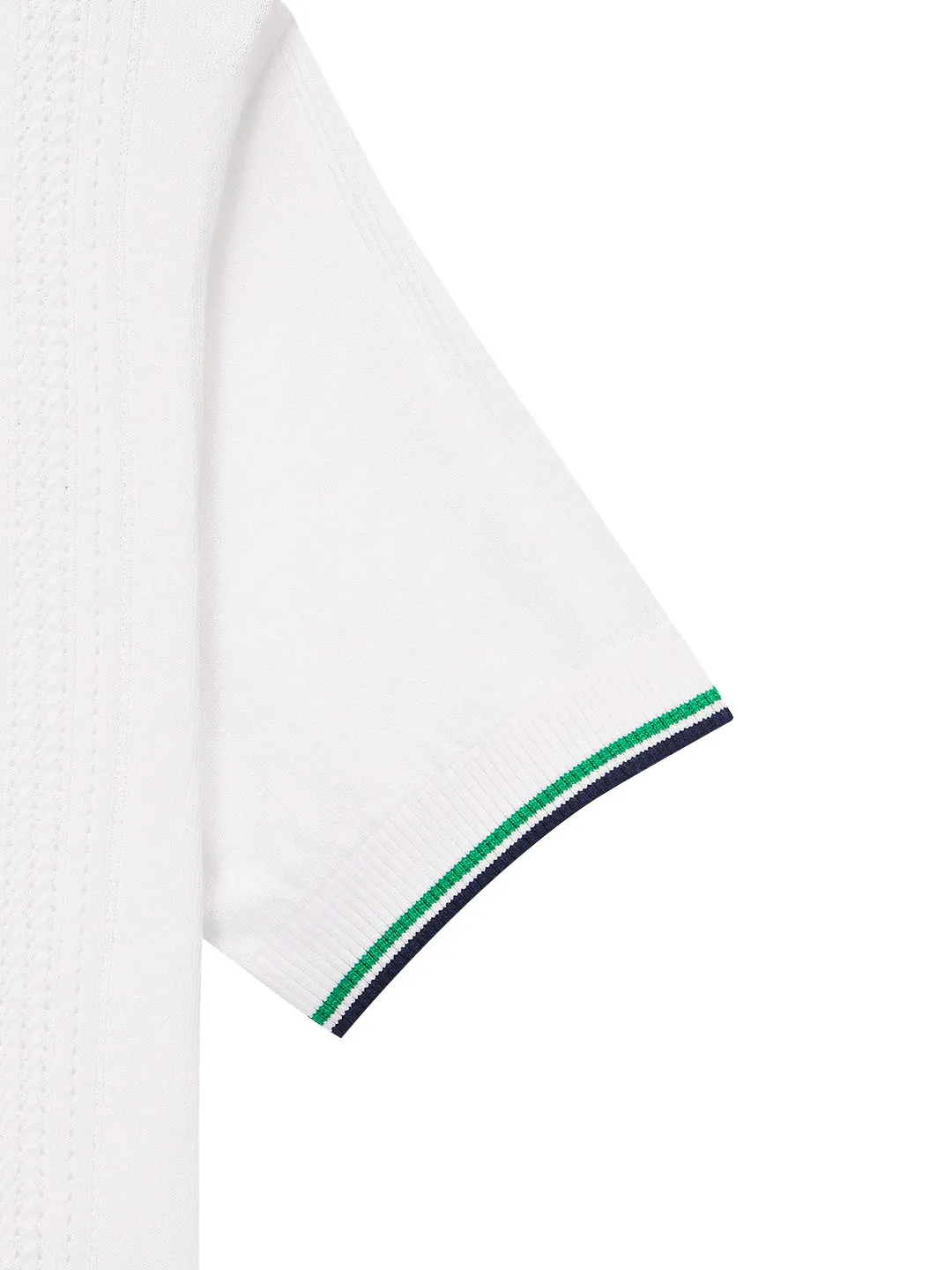 Preppy Knit Polo- Off White