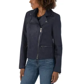 Quinn Textured Faux Suede Moto Jacket