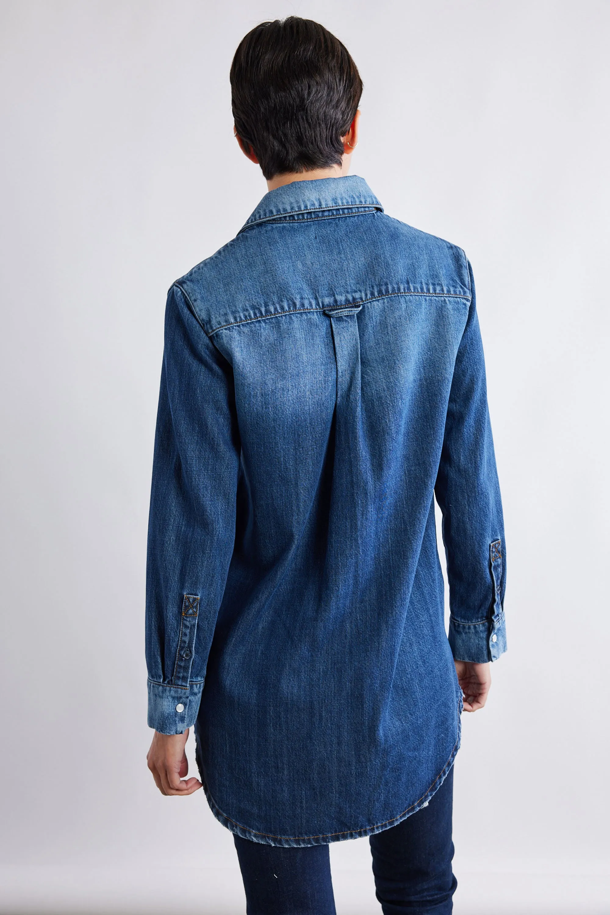 Relaxed Light Denim Tunic