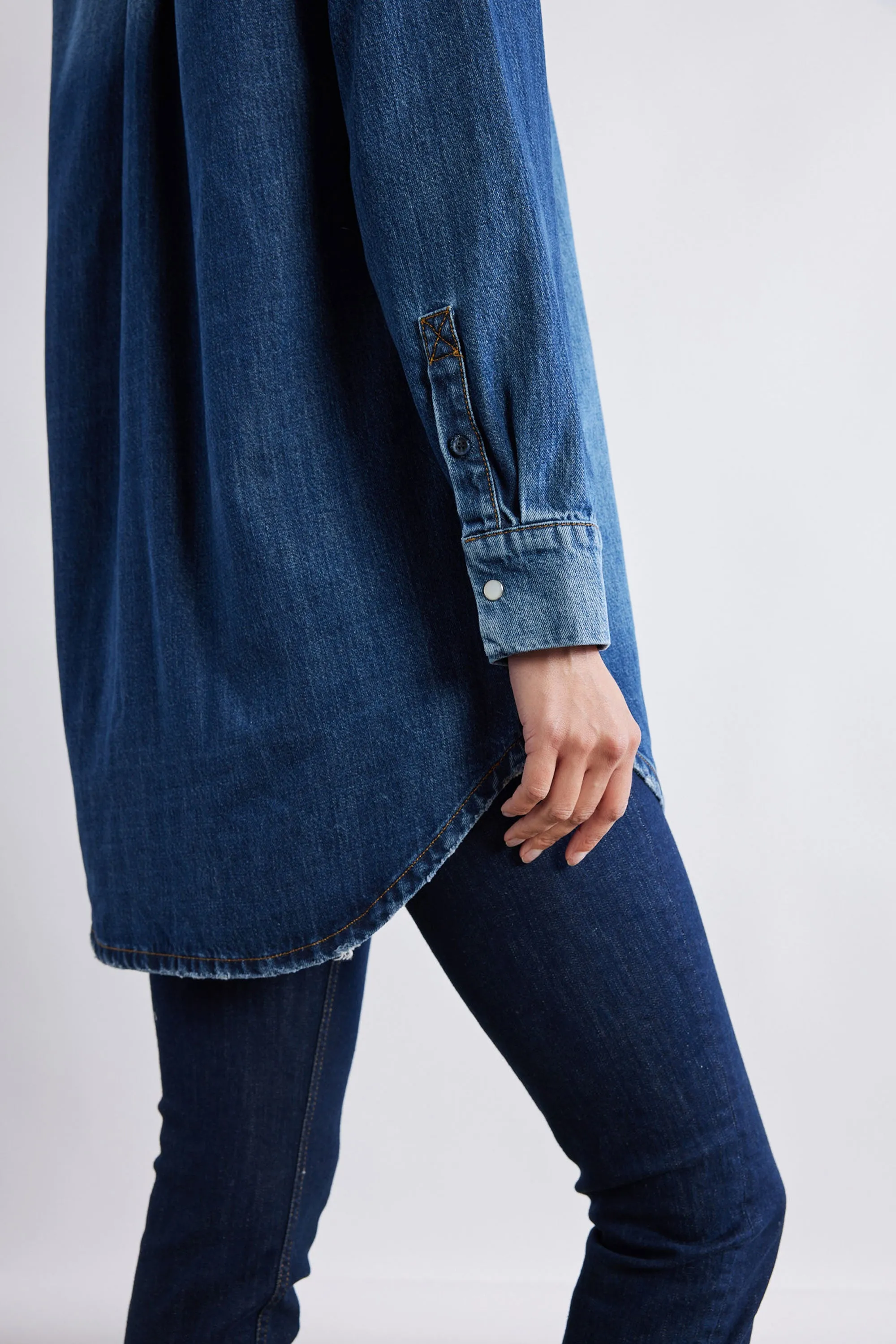 Relaxed Light Denim Tunic