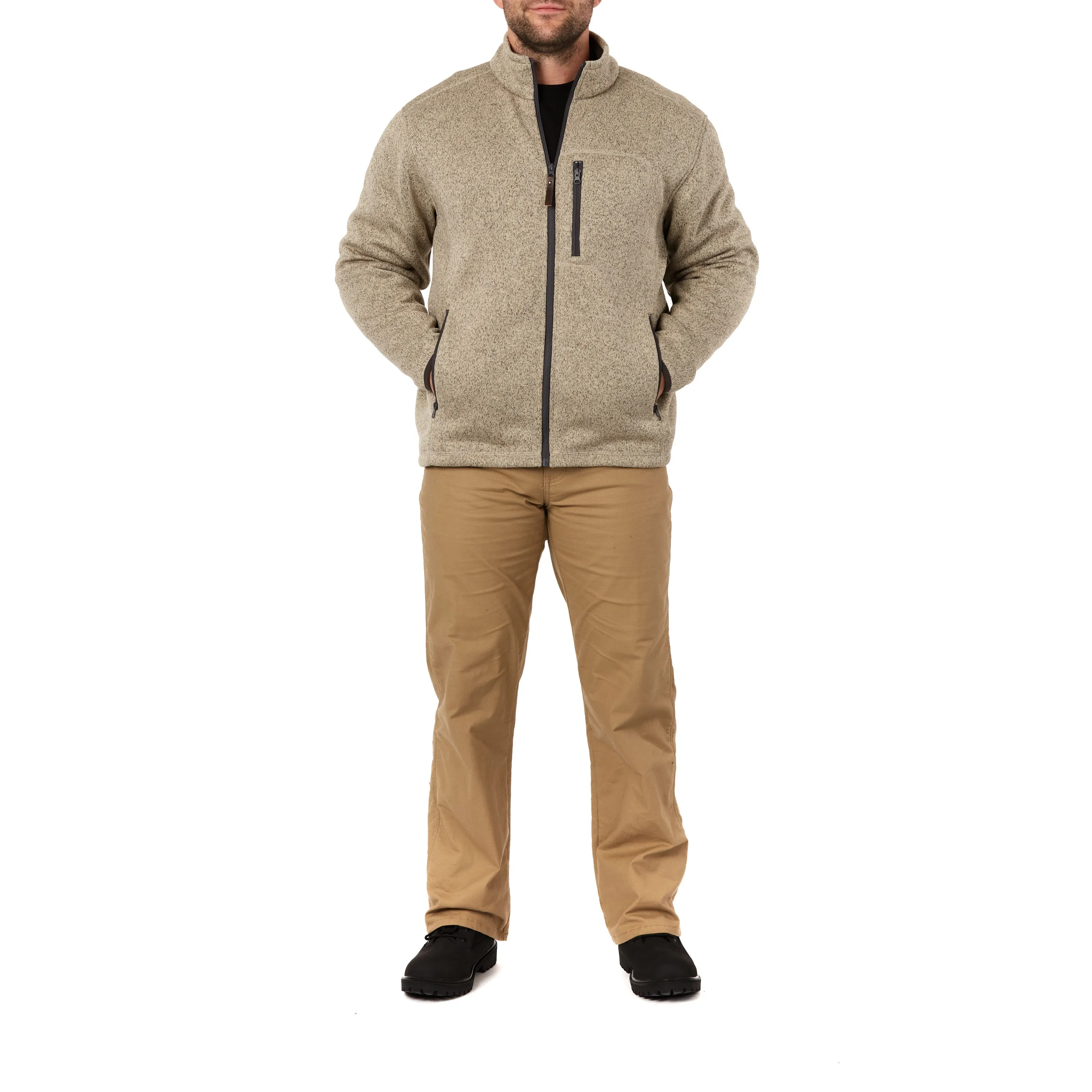 SHERPA-LINED SWEATER FLEECE FULL ZIP JACKET