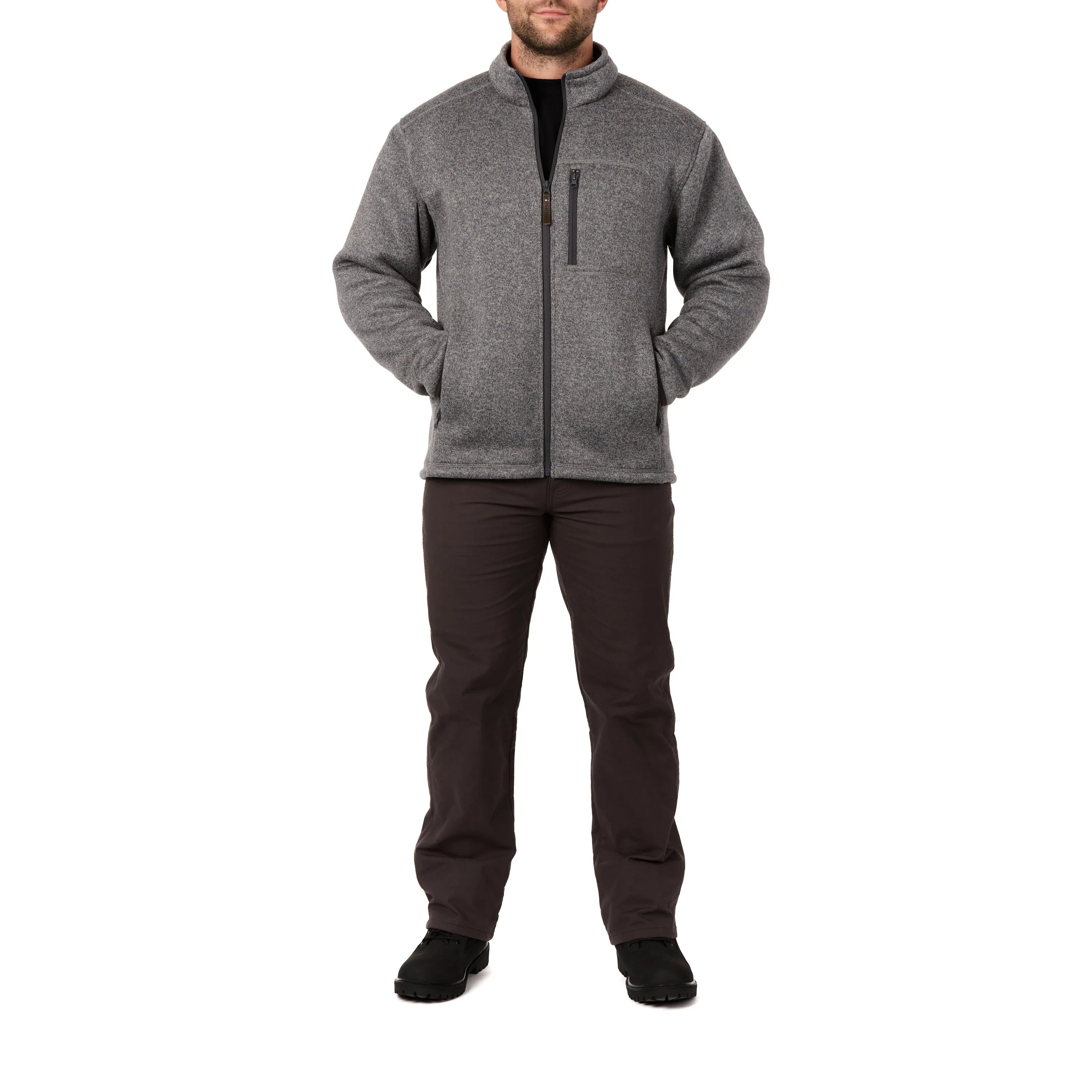 SHERPA-LINED SWEATER FLEECE FULL ZIP JACKET