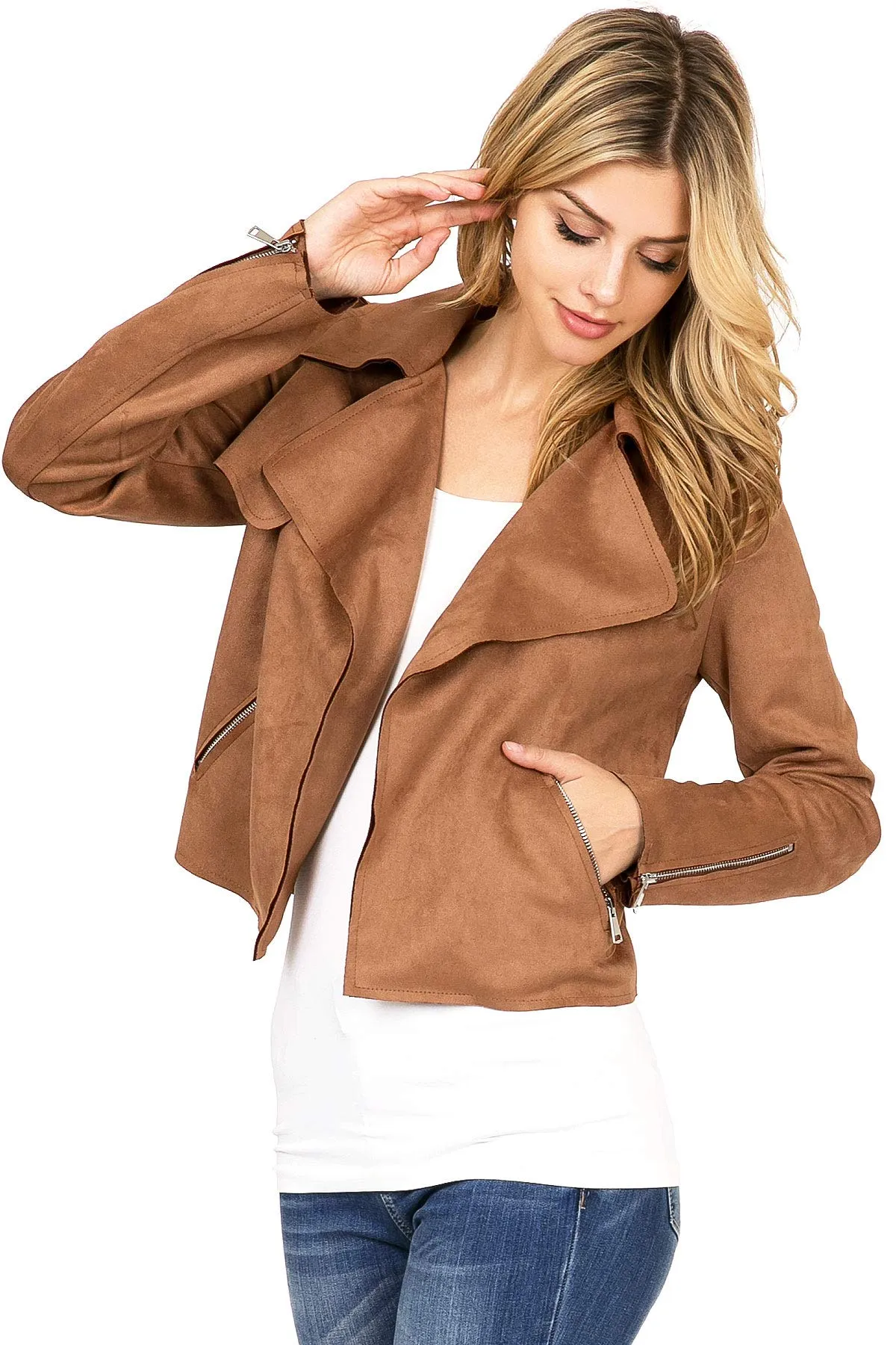 Suede Moto Jacket