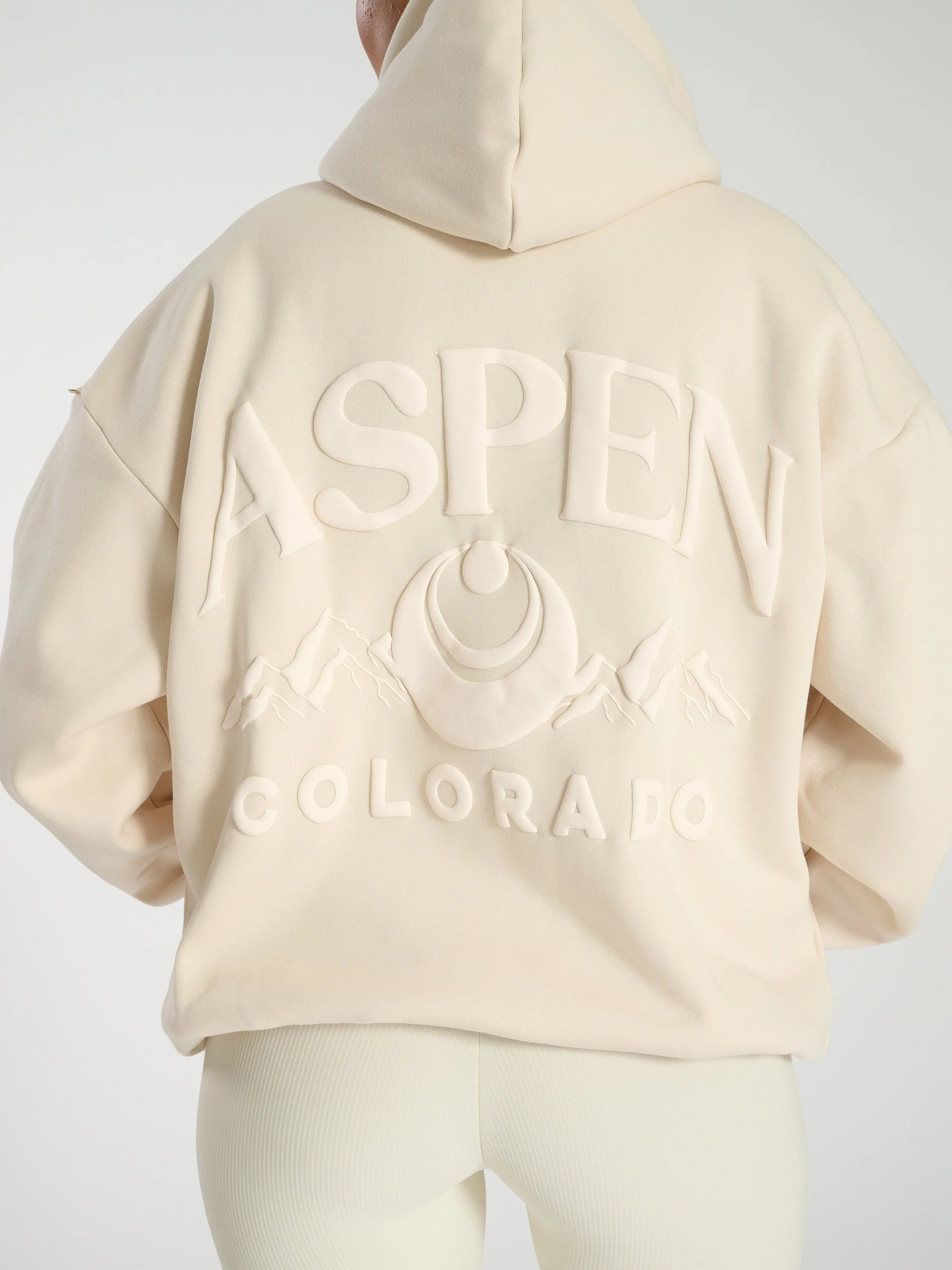 The 'Cushy' Aspen Oversized Bubble Hoodie In Vanilla