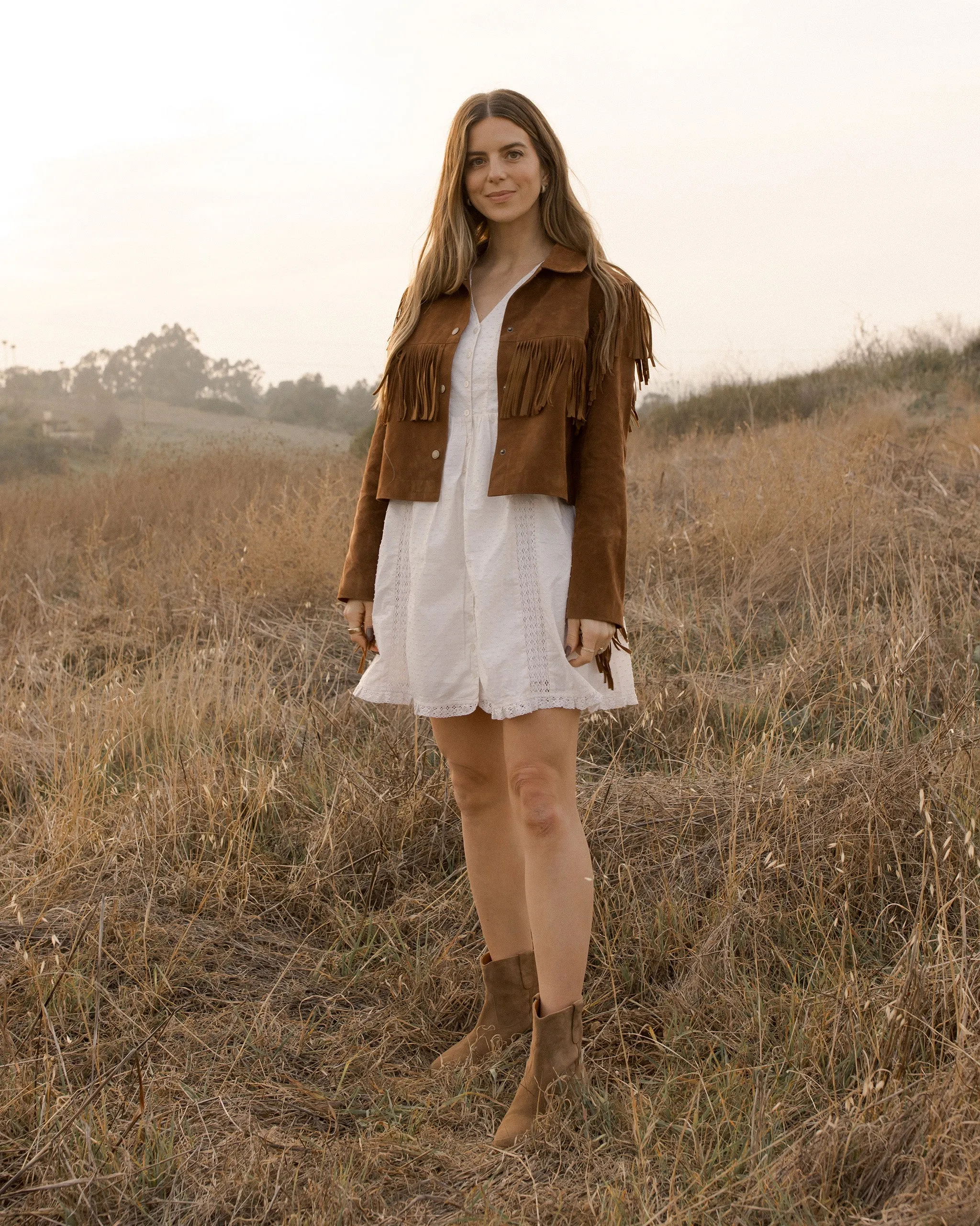 The Fringe Jacket by Rylee   Cru - Saddle