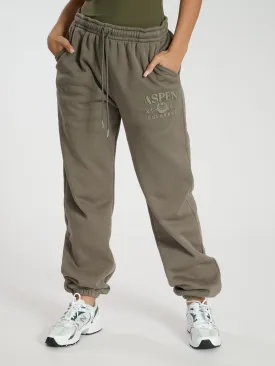 The 'LAX' Aspen Cuffed Joggers In Khaki