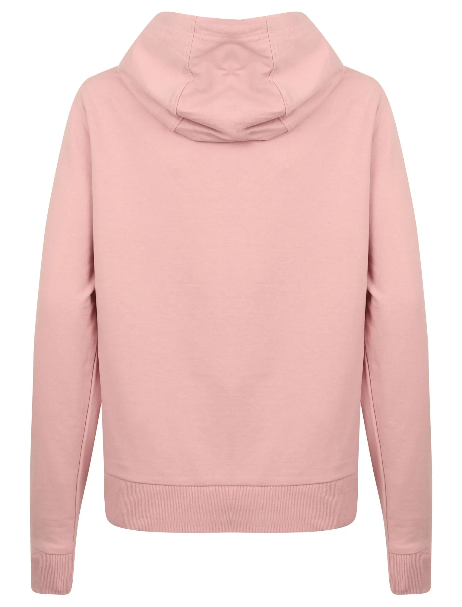 Wave Loop Back Fleece Zip Through Hoodie In Pink - Tokyo Laundry