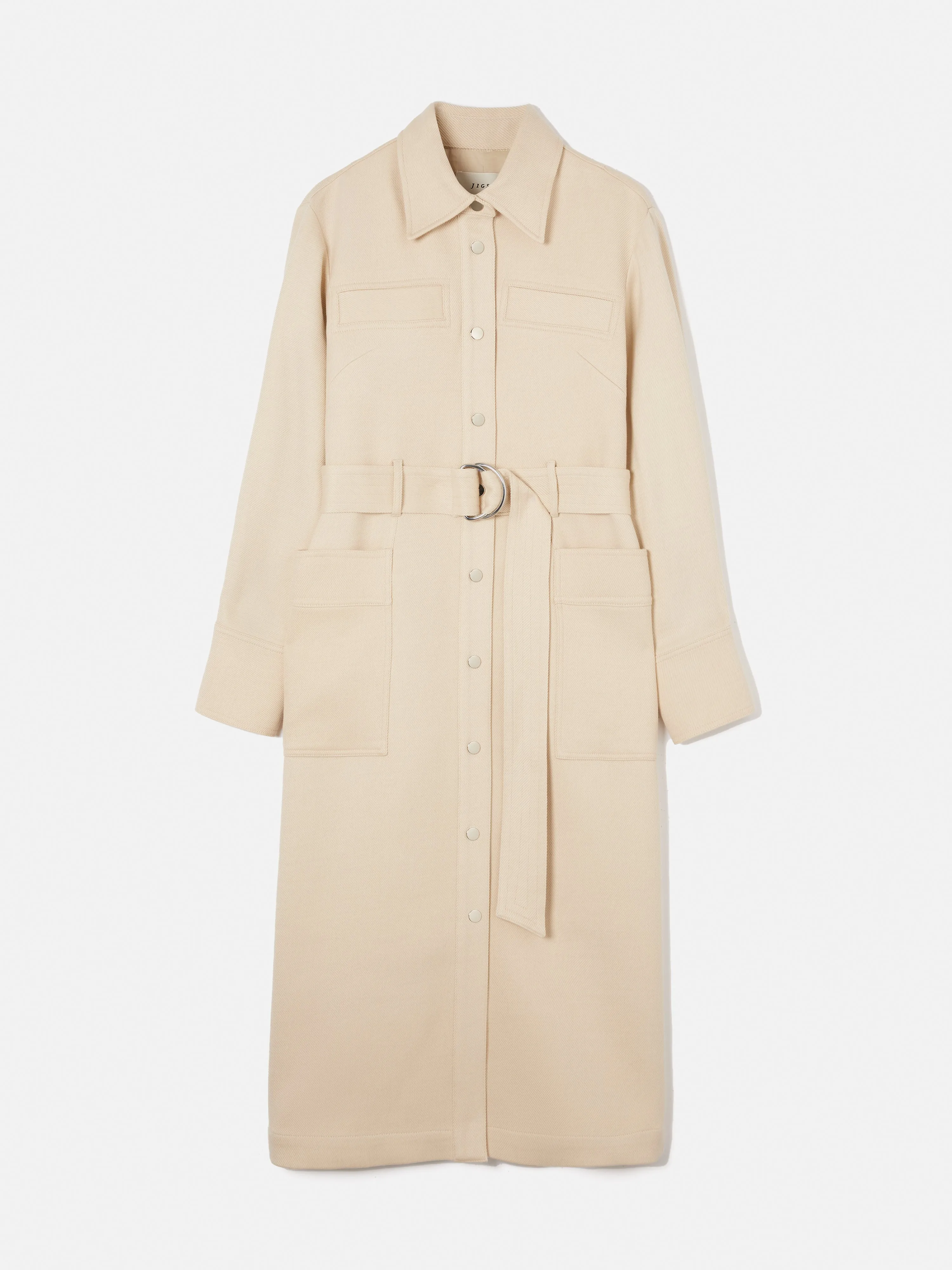 Wool Utility Dress | Cream